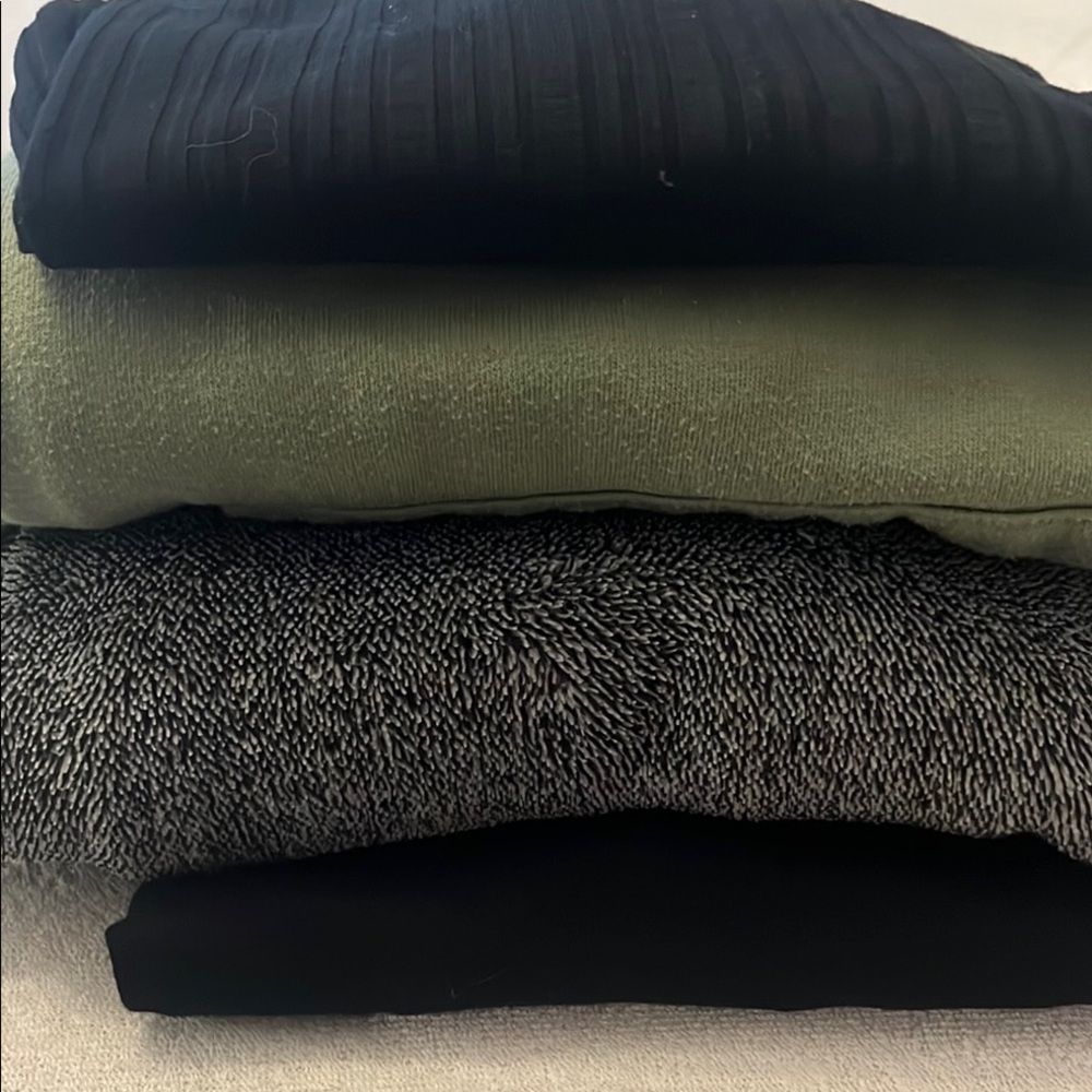 Stylish Black and Green Sweater Collection.. green is a hoody